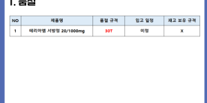 08월 31일ㅣ품절 및 입고 일정 안내