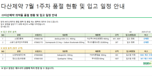 ※ 품절 및 입고 일정 안내