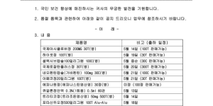 05월 11일ㅣ품절 및 입고 일정 안내